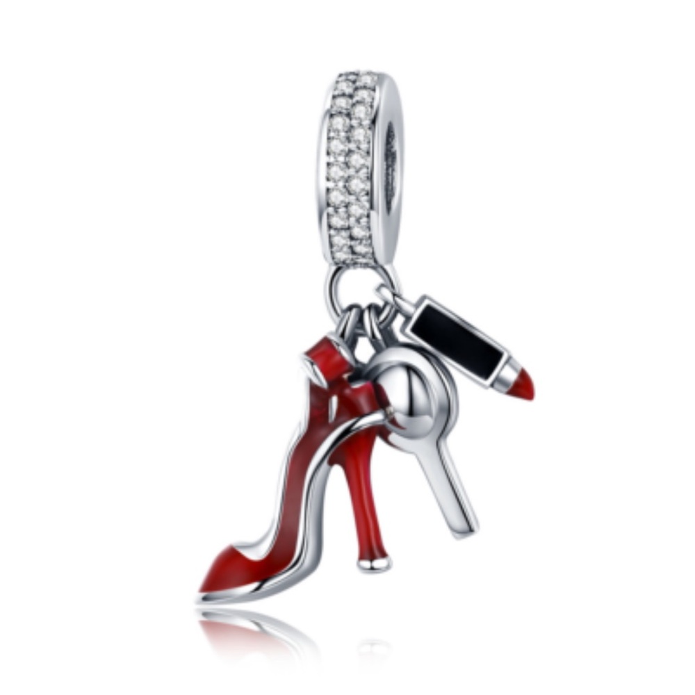 Stiletto & Makeup Bracelet Charm-NEW